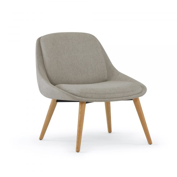 Hoom Lounge Chair, Wood Legs