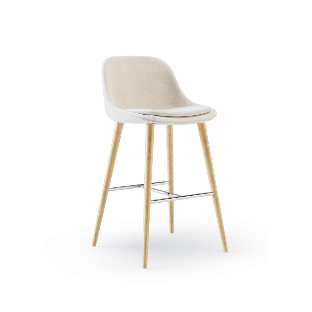 Hoom Stool, Wood Legs