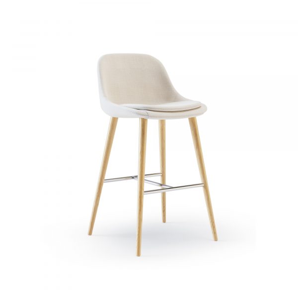 Hoom Stool, Wood Legs