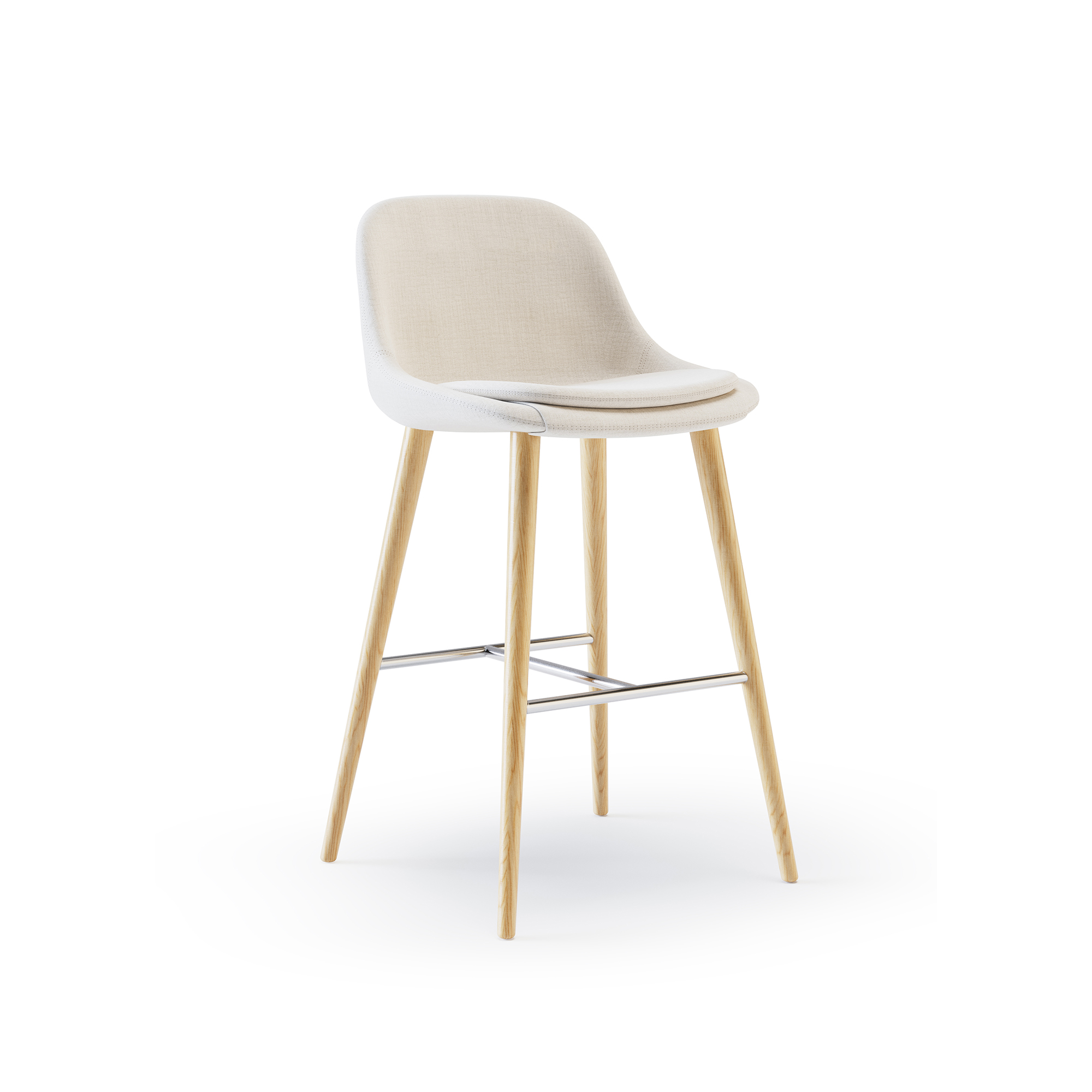 Hoom Stool, Wood Legs