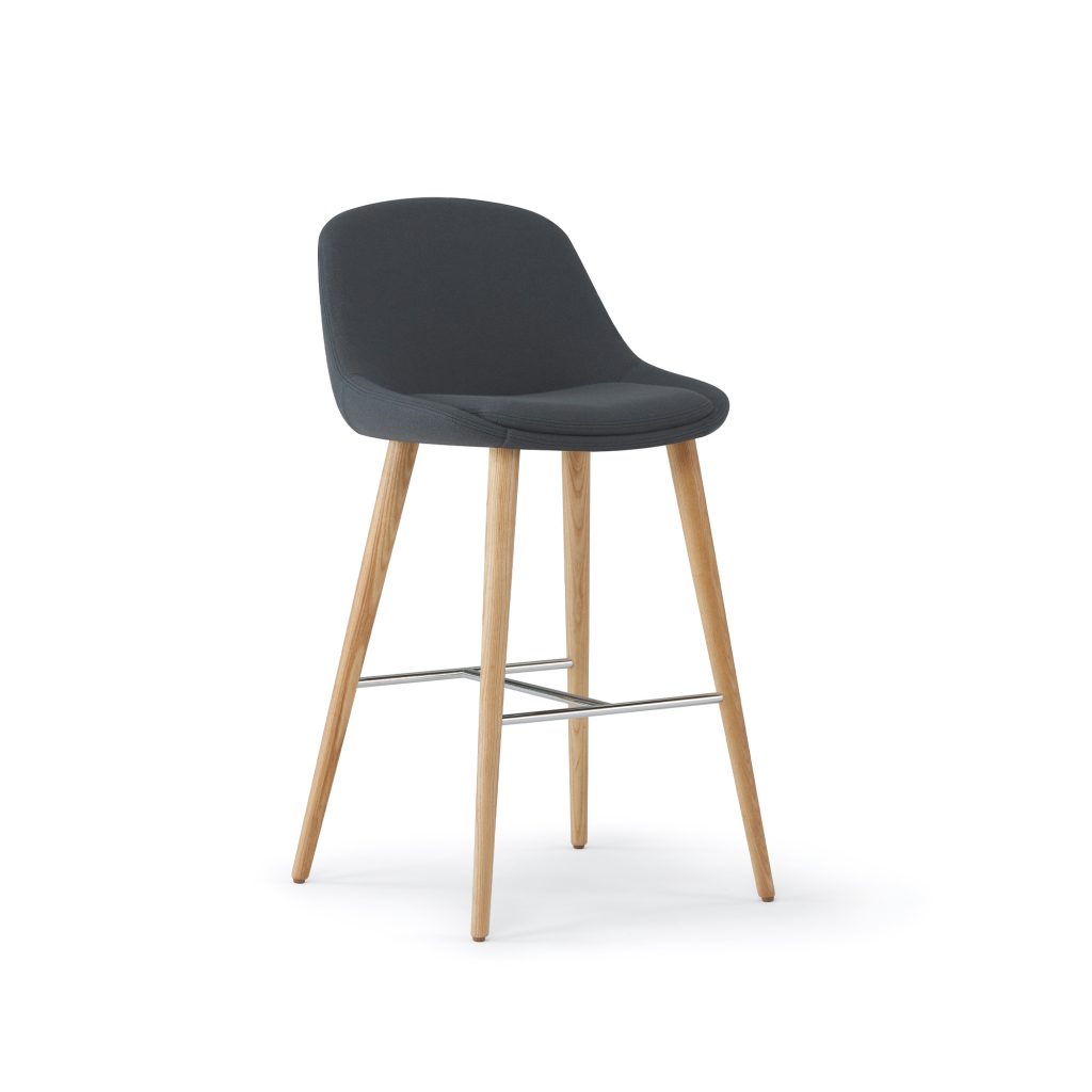 Hoom Stool, Wood Legs