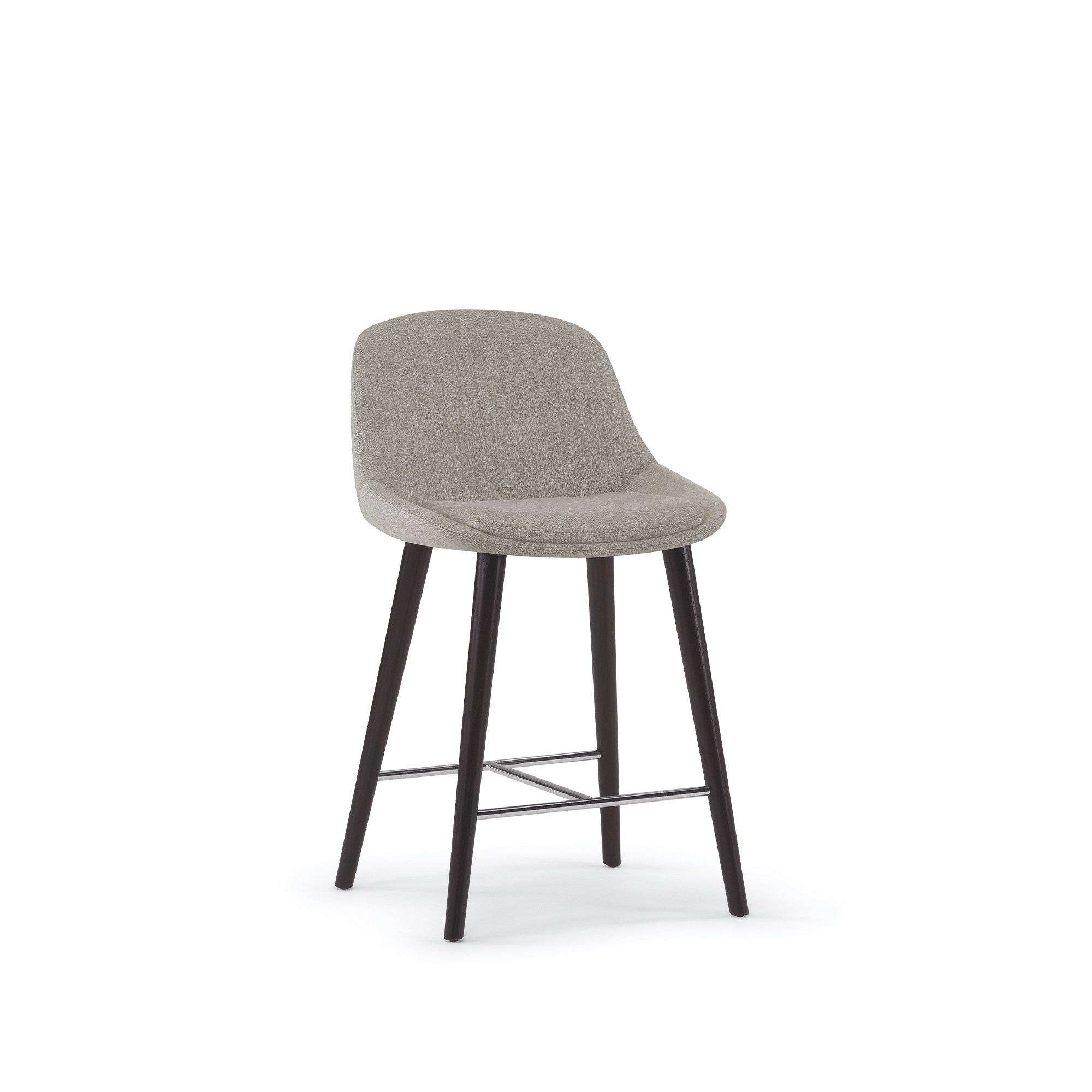 Hoom Stool, Wood Legs, Counter-Height