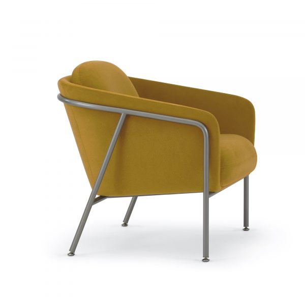 Mayland Lounge, Metal Frame, Side View
