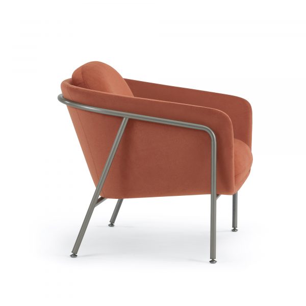 Mayland Lounge, Metal Frame, Side View