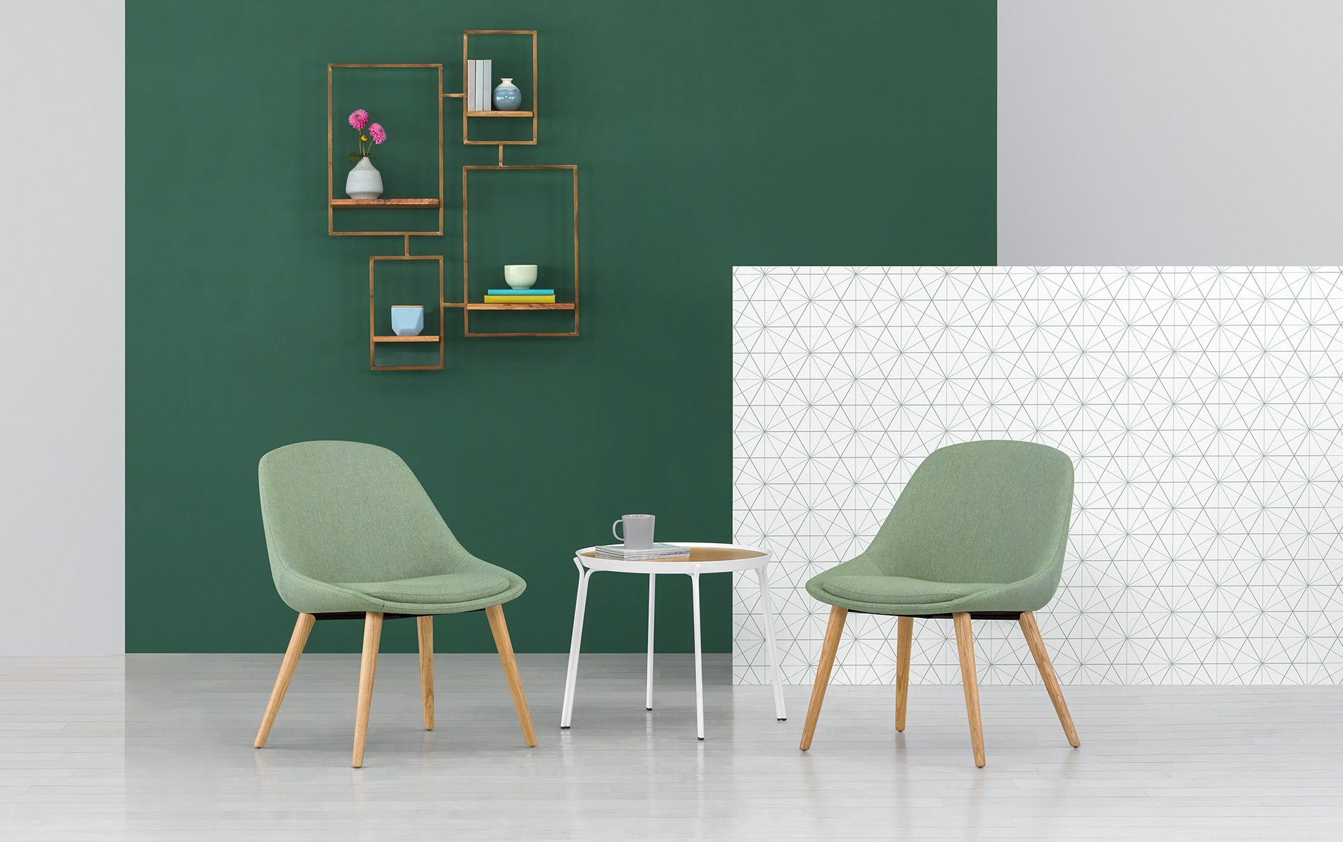 Hoom Guest Chairs with Romp Occasional Table