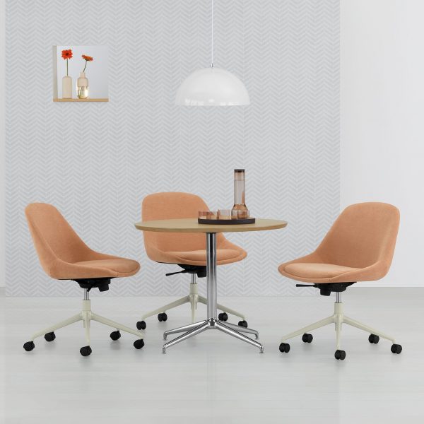 Hoom Swivel Base Chairs with Melina Meeting Table