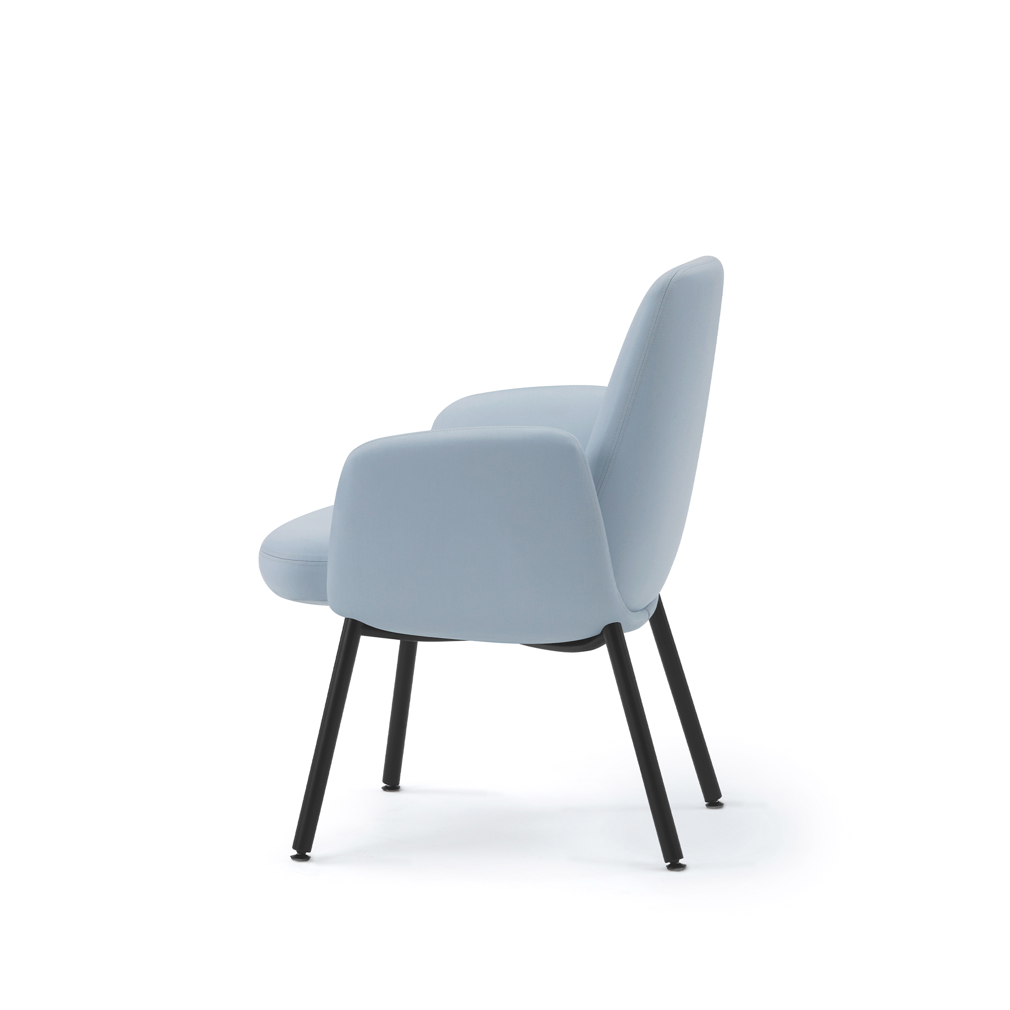Plumeya Guest Chair, Metal Legs