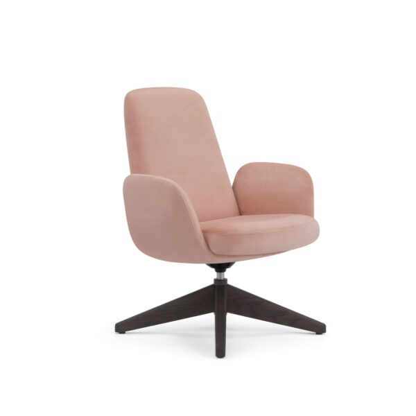 Plumeya HB Guest Chair, Wood Swivel