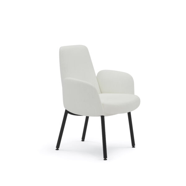 Plumeya MB Guest Chair, Metal Legs 2