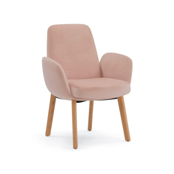Plumeya MB Guest Chair, Wood Legs 3
