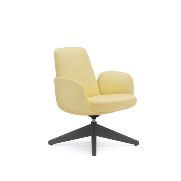 Plumeya MB Guest Chair, Wood Swivel