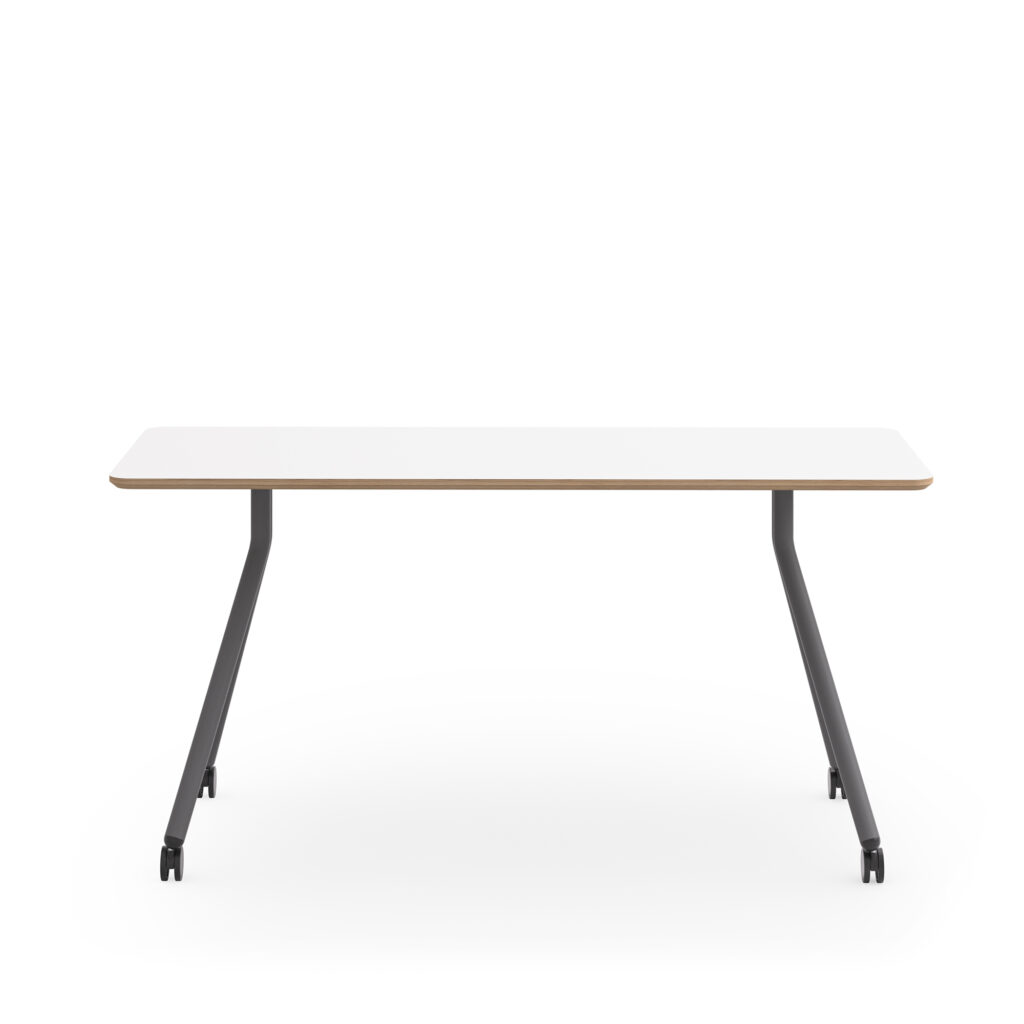 Cromo Multipurpose Table 24X60X29_White Laminate Charcoal
