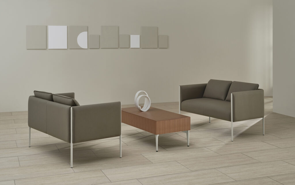 Lapella Love Seats with Uptown Social Occasional Tables